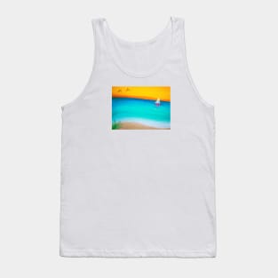 Beach landscape painting Tank Top